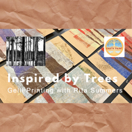 inspired by trees - gelli printing with earth pigments