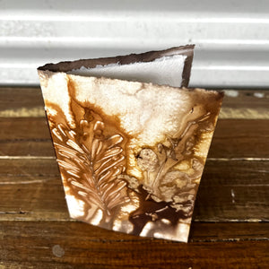 eco printed card - rustic