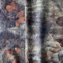 eco printed vintage wool fabric