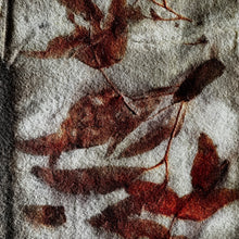 eco printed vintage wool fabric