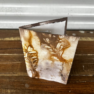 eco printed card - rustic