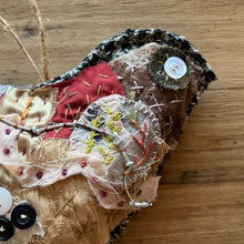 ‘tattered’ bird or heart hanger
