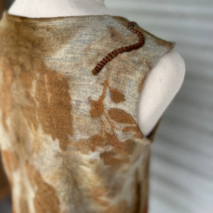 eco printed wool tunic