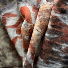 eco printed vintage wool fabric