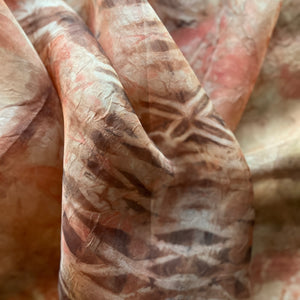 eco printed vintage silk organza