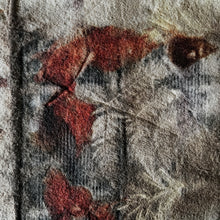 eco printed vintage wool fabric