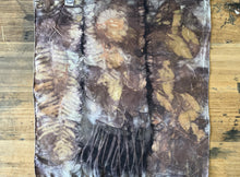 eco printed silk scarf
