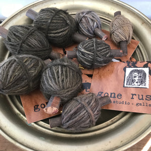 eco dyed hand-wound yarn