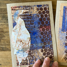 collaged greeting card - birds