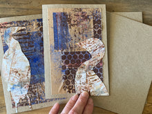 collaged greeting card - birds