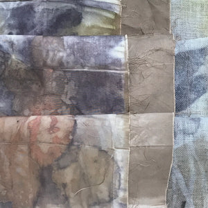 eco dyed/printed silk + linen - set of 3
