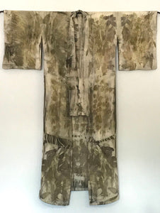 eco printed vintage kimono