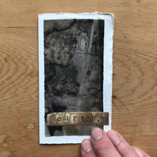 collaged mini cards - earth