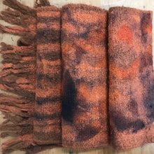 eco printed alpaca scarf made in Tasmania
