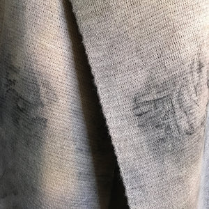 eco printed long-line vest