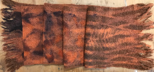 eco printed alpaca scarf made in Tasmania