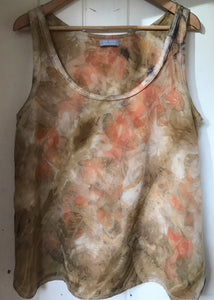 eco printed silk tank