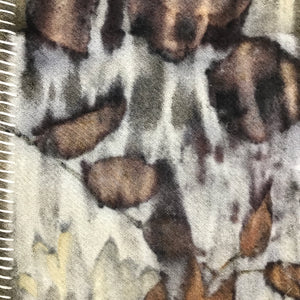 eco printed vintage wool fabric