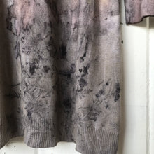 eco printed angora blend cardigan