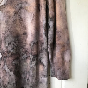 eco printed angora blend cardigan