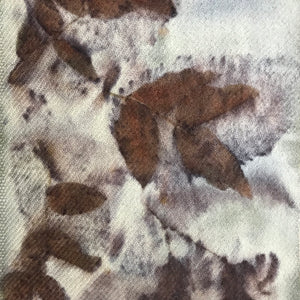 eco printed vintage wool fabric
