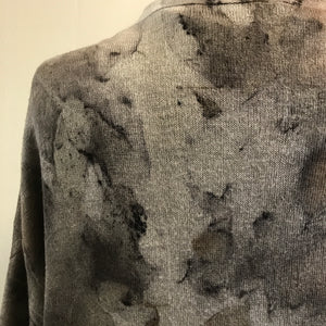 eco printed cardigan with pockets