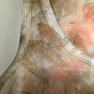 eco printed silk tank