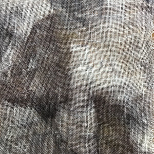 eco printed European linen