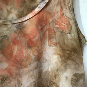 eco printed silk tank