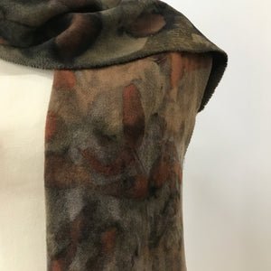 eco printed wool scarf made in Italy