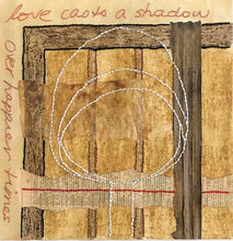 stitched paper wall art - love and loss