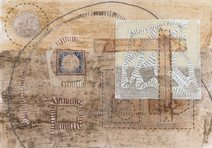 stitched collage wall art - earthsongs