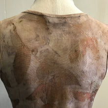 eco printed silk tank top