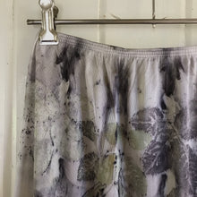 eco printed lace-trimmed slip/skirt