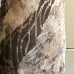 eco printed silk tank top