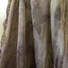eco printed lace-trimmed slip/skirt