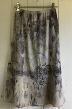eco printed lace-trimmed slip/skirt
