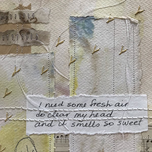 stitched paper wall art - dream garden