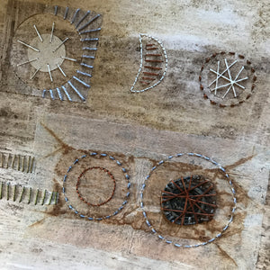 stitched collage wall art - earthsongs
