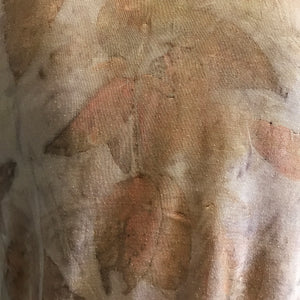 eco printed silk tank top
